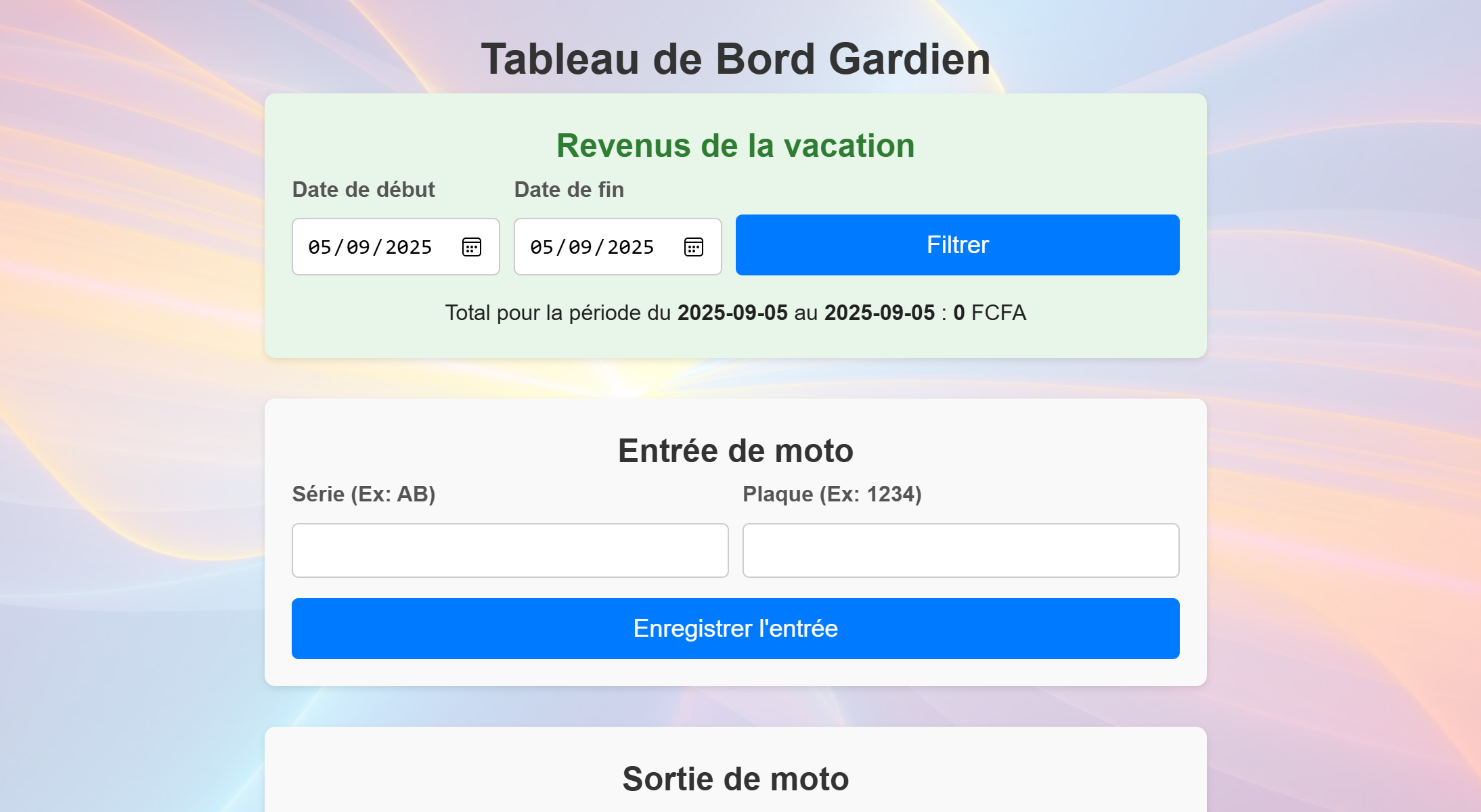Système de Gestion d'un parking