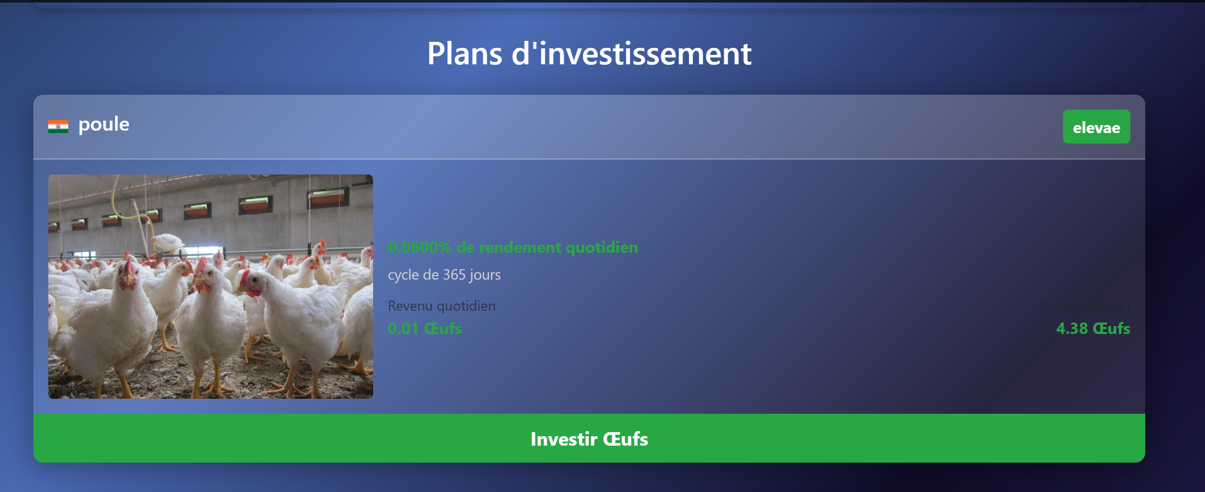 Système de Gestion d'Investissement pour une ferme